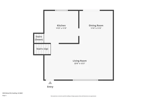 Floorplan - 5039 Bidwell Rd, Redding, CA 96001 photo 3 of 4