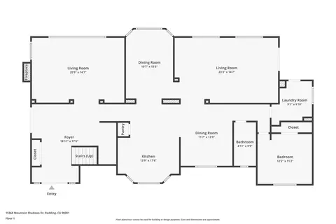 Floorplan - 15368 Mountain Shadows Dr, Redding, CA 96001 photo 3 of 3