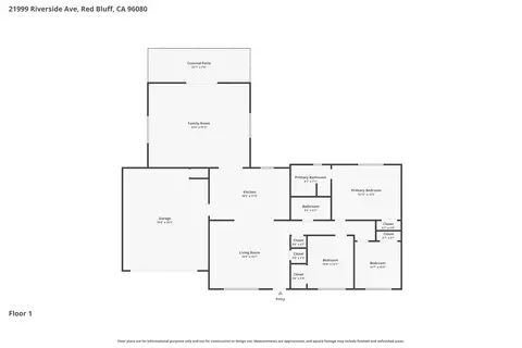 Floorplan - 21999 Riverside Ave, Red Bluff, CA 96080 photo 1 of 1