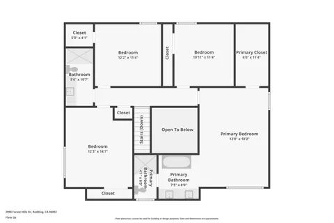 Floorplan - 2990 Forest Hills Dr, Redding, CA 96002 photo 3 of 4