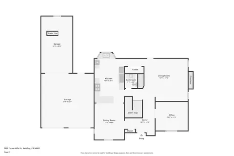 Floorplan - 2990 Forest Hills Dr, Redding, CA 96002 photo 2 of 4