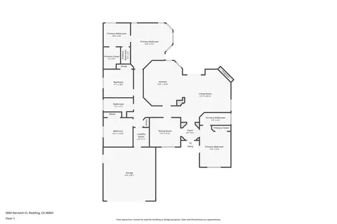 Floorplan - 5850 Norwich Ct, Redding, CA 96003 photo 1 of 1