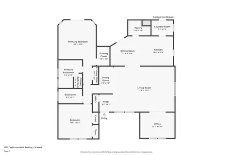Floorplan - 1777 Capistrano Walk, Redding, CA 96003 photo 1 of 1