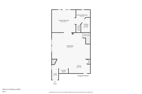 Floorplan - 789 Doral Trl, Redding, CA 96003 photo 1 of 3