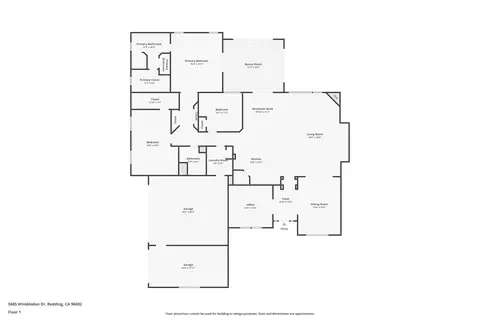 Floorplan - 3685 Wimbledon Dr, Redding, CA 96002 photo 1 of 1