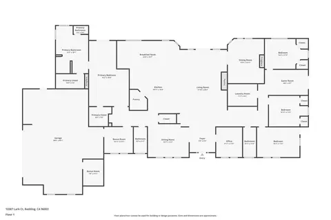 Floorplan - 13387 Lark Ct, Redding, CA 96003 photo 1 of 1