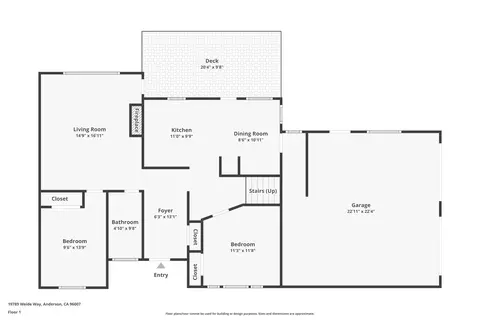 Floorplan - 19789 Weide Way, Anderson, CA 96007 photo 1 of 3