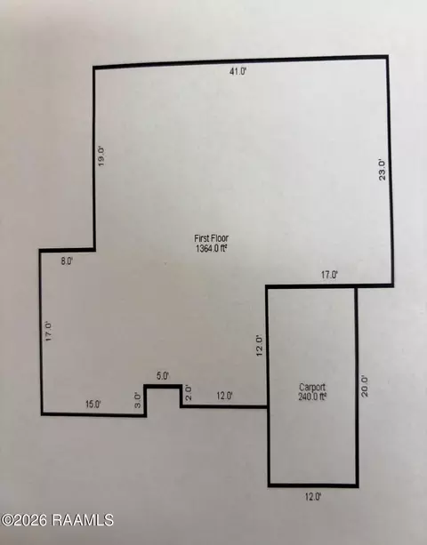Floorplan - 907 Gary Dr, Breaux Bridge, LA 70517 photo 1 of 1
