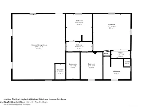 Floorplan - 9936 Lou Ella Rd, Kaplan, LA 70548 photo 1 of 1