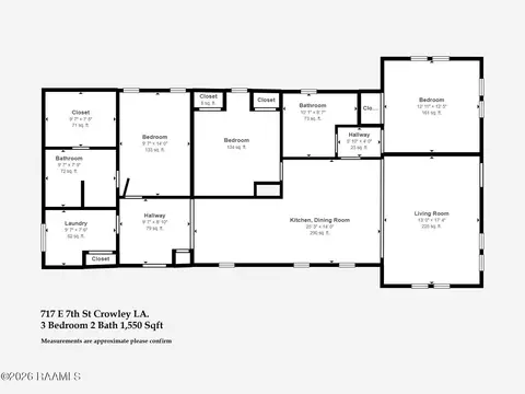 Floorplan - 717 E 7th St, Crowley, LA 70526 photo 1 of 2