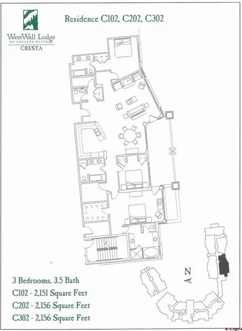 Floorplan - 14 Hunter Hill Rd #C-102, Crested Butte, CO 81225 photo 1 of 1