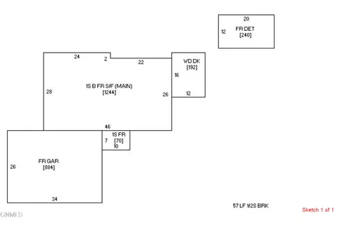 Floorplan - 410 3rd St, Riverdale, ND 58565 photo 1 of 1