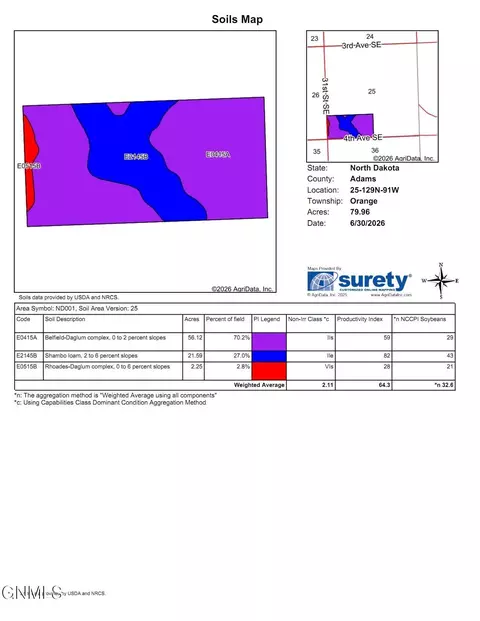 tbd Sec 25 31 St SE #LOT 6, North Lemmon, ND 58639