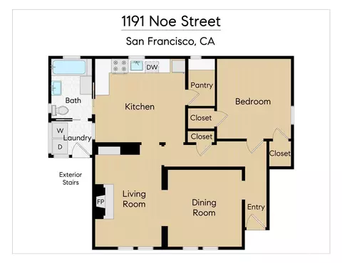 Floorplan - 1191 Noe St, San Francisco, CA 94114 photo 1 of 2