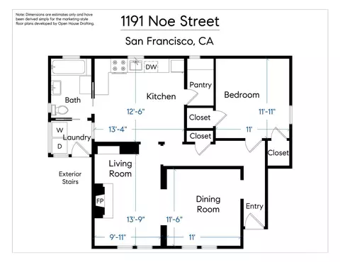 Floorplan - 1191 Noe St, San Francisco, CA 94114 photo 2 of 2
