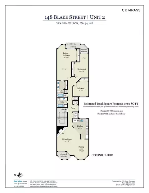 Floorplan - 148 Blake St #2, San Francisco, CA 94118 photo 2 of 3