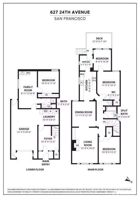 Floorplan - 627 24th Ave, San Francisco, CA 94121 photo 1 of 1