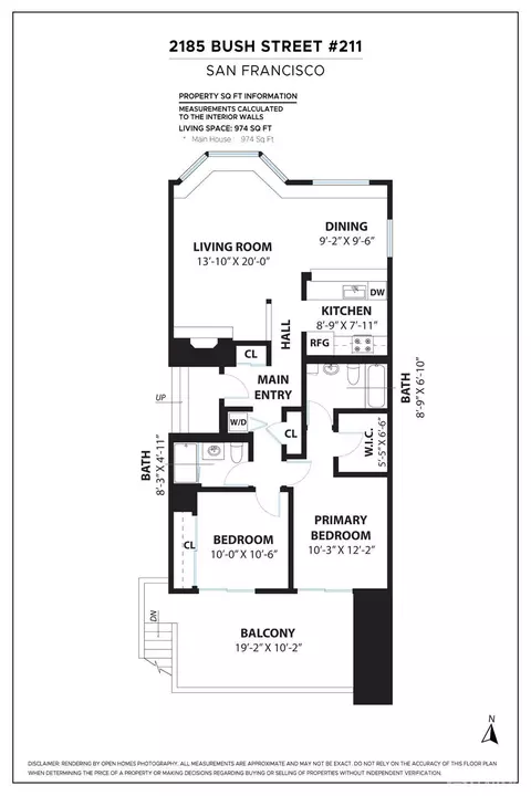 Floorplan - 2185 Bush St #211, San Francisco, CA 94115 photo 1 of 1