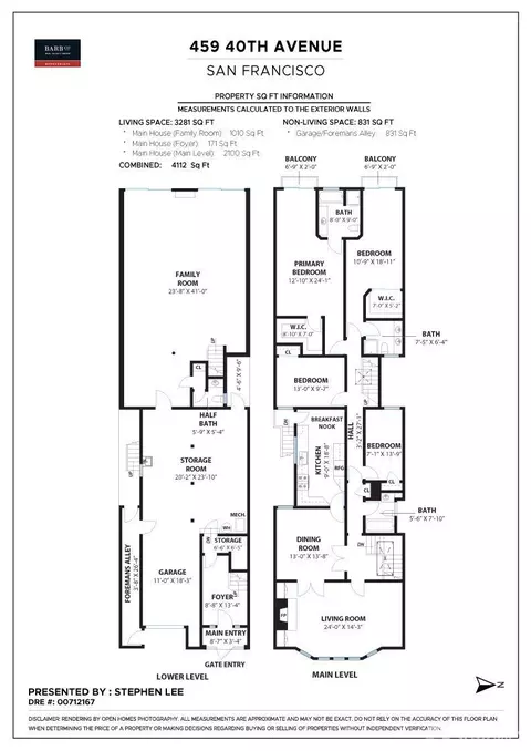 Floorplan - 459 40th Ave, San Francisco, CA 94121 photo 1 of 1