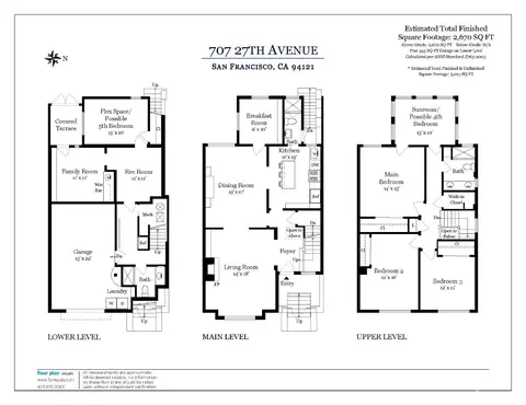 Floorplan - 707 27th Ave, San Francisco, CA 94121 photo 1 of 1
