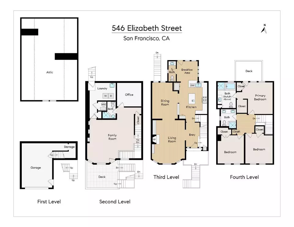 Floorplan - 546 Elizabeth St, San Francisco, CA 94114 photo 1 of 2