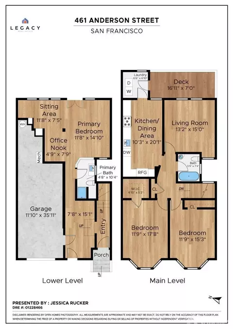 Floorplan - 461 Anderson St, San Francisco, CA 94110 photo 1 of 2
