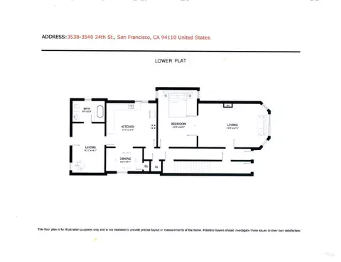 Floorplan - 3538 24th St, San Francisco, CA 94110 photo 1 of 3
