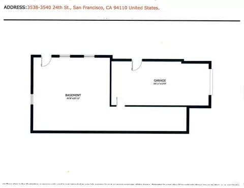 Floorplan - 3538 24th St, San Francisco, CA 94110 photo 3 of 3
