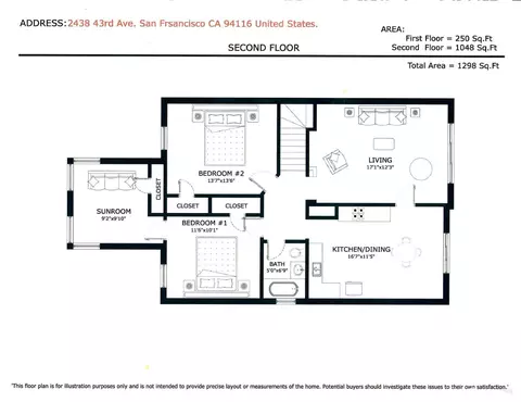 Floorplan - 2438 43rd Ave, San Francisco, CA 94116 photo 1 of 2