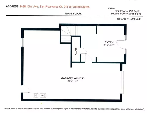 Floorplan - 2438 43rd Ave, San Francisco, CA 94116 photo 2 of 2