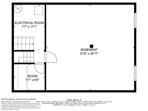 Floorplan - 1107 Broadway, San Francisco, CA 94109 photo 5 of 6