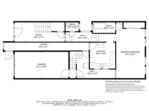 Floorplan - 1107 Broadway, San Francisco, CA 94109 photo 2 of 6