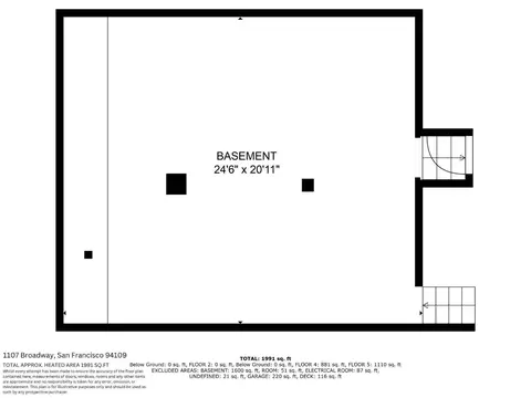 Floorplan - 1107 Broadway, San Francisco, CA 94109 photo 4 of 6