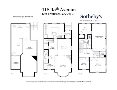 Floorplan - 418 45th Ave, San Francisco, CA 94121 photo 1 of 1