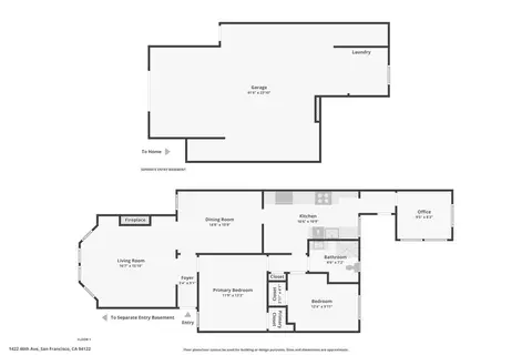 Floorplan - 1422 46th Ave, San Francisco, CA 94122 photo 1 of 1