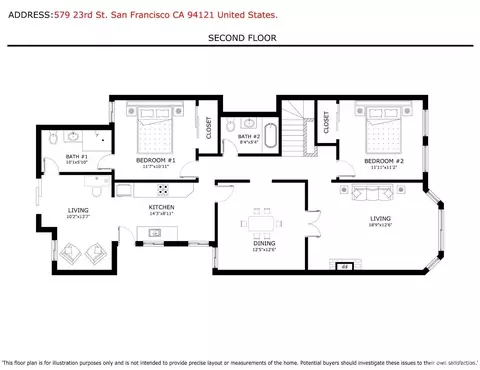 Floorplan - 579 23rd Ave, San Francisco, CA 94121 photo 2 of 3