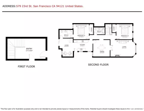Floorplan - 579 23rd Ave, San Francisco, CA 94121 photo 3 of 3