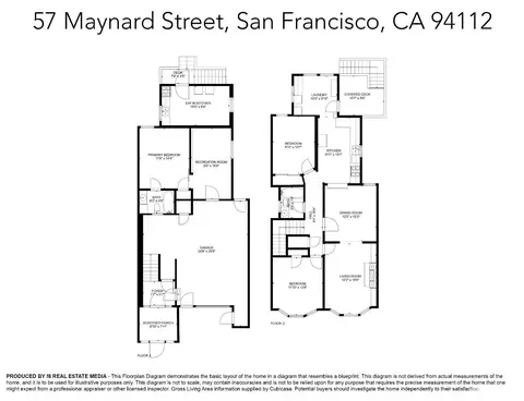 Floorplan - 57 Maynard St, San Francisco, CA 94112 photo 1 of 1