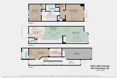 Floorplan - 2416 16th Ave, San Francisco, CA 94116 photo 1 of 1
