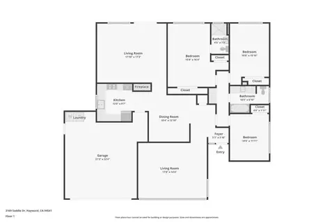 Floorplan - 3169 Saddle Dr, Hayward, CA 94541 photo 1 of 1