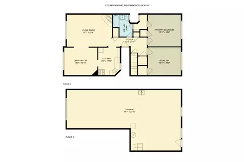 Floorplan - 2179 46th Ave, San Francisco, CA 94116 photo 1 of 1
