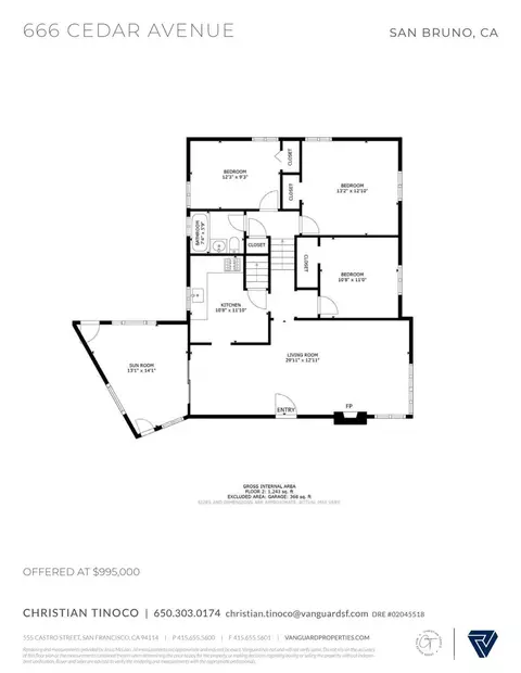Floorplan - 666 Cedar Ave, San Bruno, CA 94066 photo 1 of 1