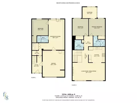 Floorplan - 1486 20th Ave, San Francisco, CA 94122 photo 1 of 1