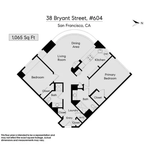 Floorplan - 38 Bryant St #604, San Francisco, CA 94105 photo 1 of 1