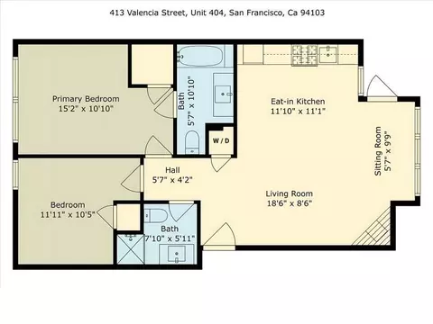 Floorplan - 413 Valencia St #404, San Francisco, CA 94103 photo 1 of 1