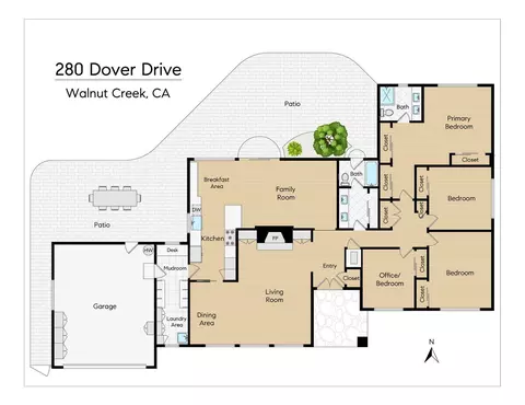 Floorplan - 280 Dover Dr, Walnut Creek, CA 94598 photo 1 of 2