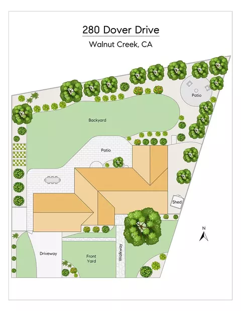 Floorplan - 280 Dover Dr, Walnut Creek, CA 94598 photo 2 of 2