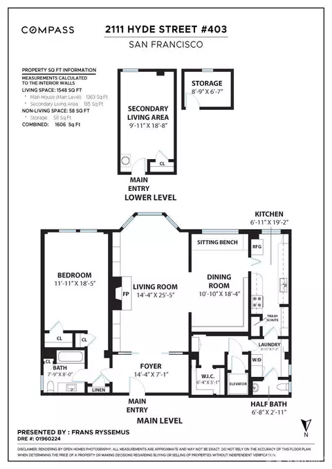 Floorplan - 2111 Hyde St #403, San Francisco, CA 94109 photo 1 of 1