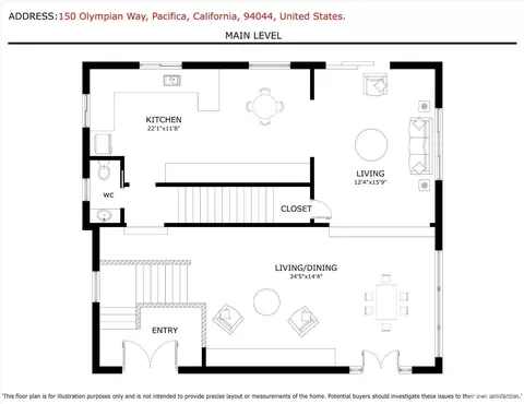 Floorplan - 150 Olympian Way, Pacifica, CA 94044 photo 1 of 3