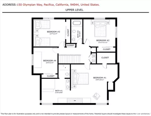 Floorplan - 150 Olympian Way, Pacifica, CA 94044 photo 2 of 3